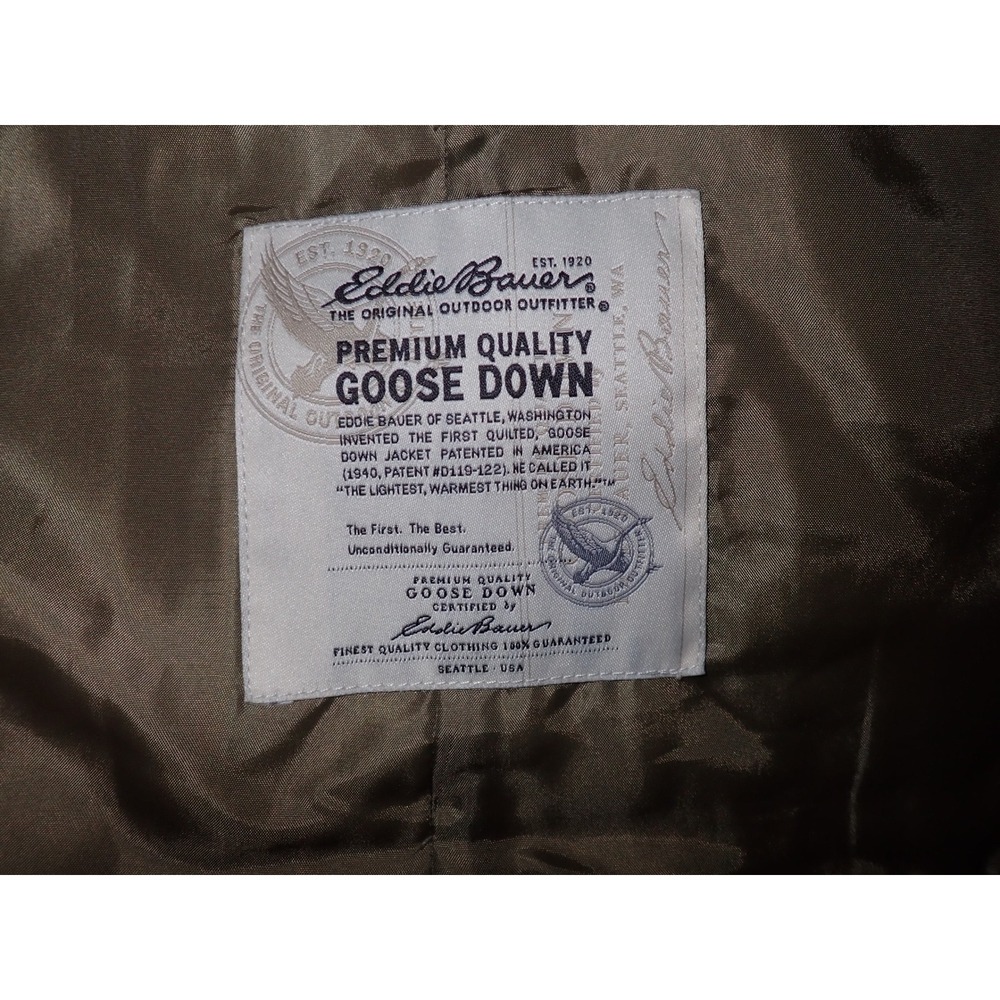 Eddie Bauer Goose Down Vest Women XXL Orange Snap Quilted Outdoor Cottage layer - Picture 6 of 7